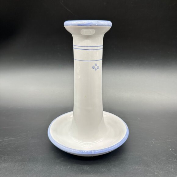 Vintage Dieulefit France PHP Art Pottery Candle Holders Purple Cottagecore - Picture 3 of 11